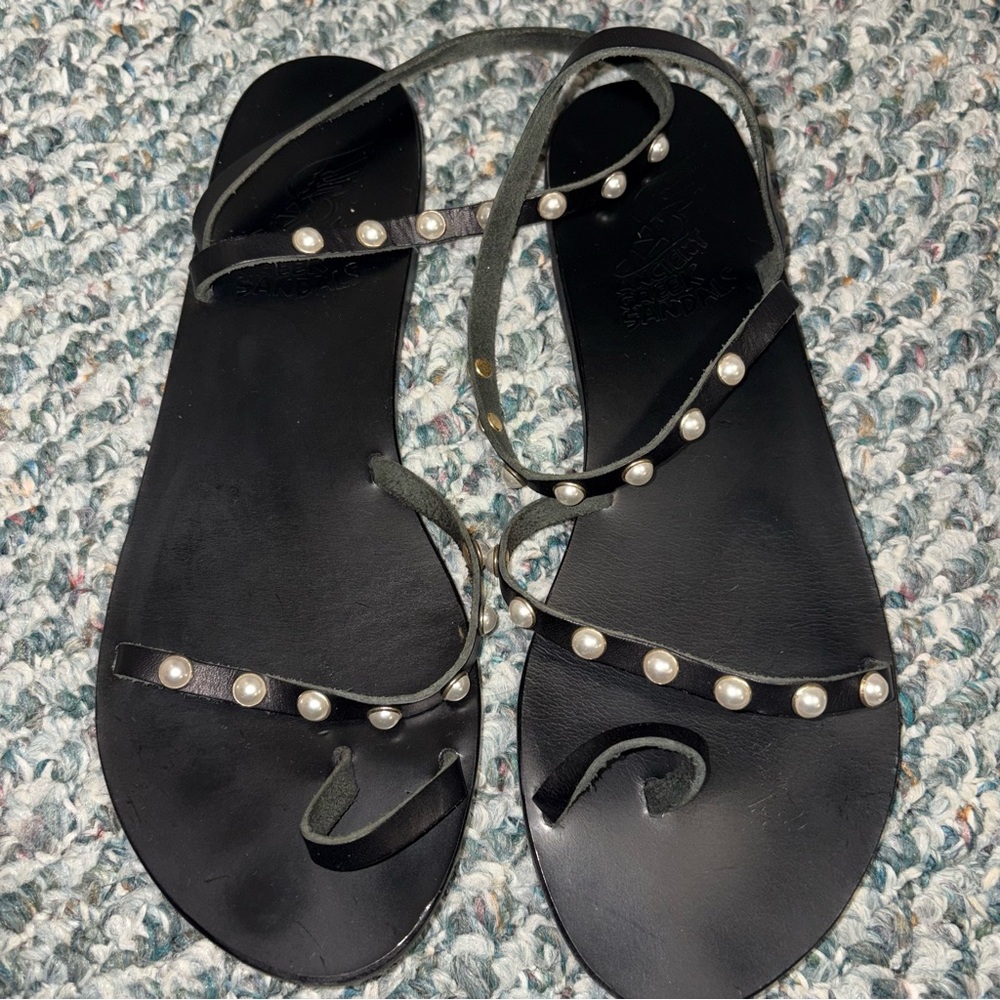 Ancient Greek Sandals Eleftheria Pearls Sandals